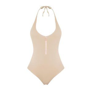 NWT Westerly size S Malibu Maillot in taupe